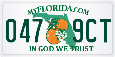 FL license plate 0479CT