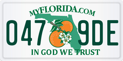 FL license plate 0479DE