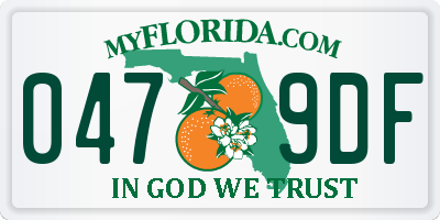 FL license plate 0479DF