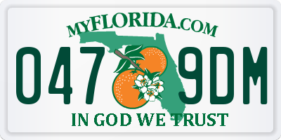 FL license plate 0479DM