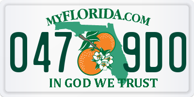 FL license plate 0479DO
