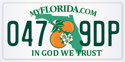 FL license plate 0479DP