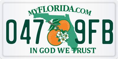 FL license plate 0479FB