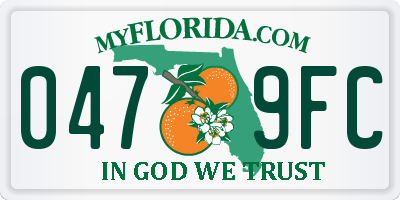 FL license plate 0479FC
