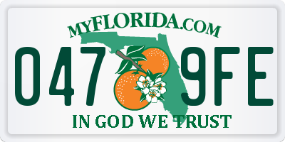 FL license plate 0479FE