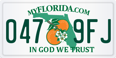 FL license plate 0479FJ