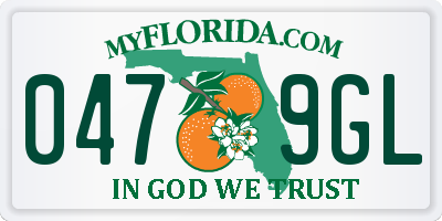 FL license plate 0479GL