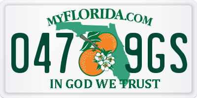 FL license plate 0479GS