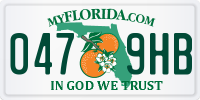 FL license plate 0479HB