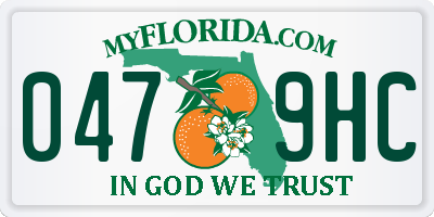 FL license plate 0479HC