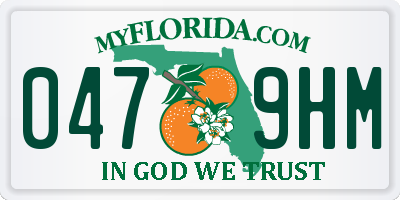 FL license plate 0479HM
