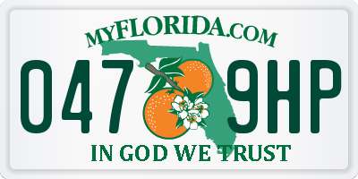 FL license plate 0479HP