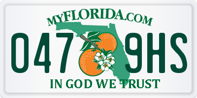 FL license plate 0479HS