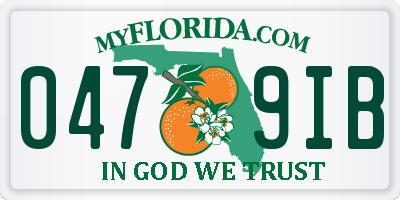 FL license plate 0479IB