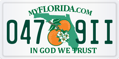 FL license plate 0479II