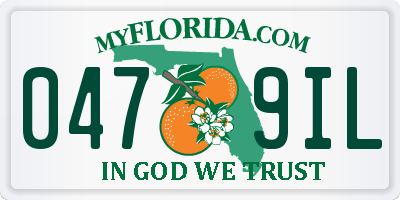 FL license plate 0479IL