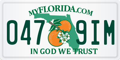FL license plate 0479IM