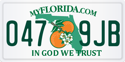 FL license plate 0479JB