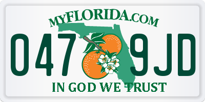 FL license plate 0479JD