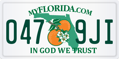 FL license plate 0479JI