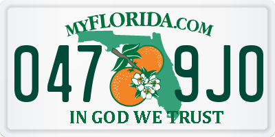 FL license plate 0479JO