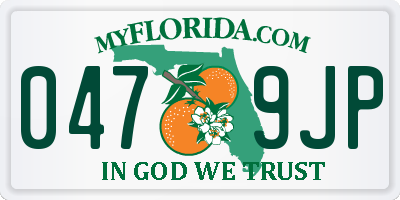 FL license plate 0479JP