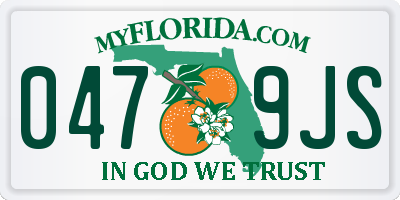 FL license plate 0479JS