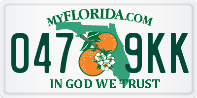 FL license plate 0479KK