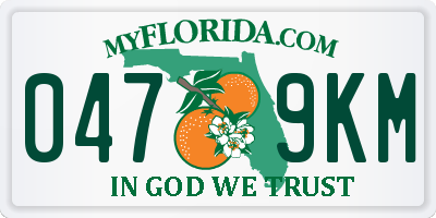 FL license plate 0479KM