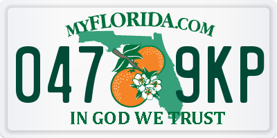 FL license plate 0479KP