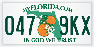 FL license plate 0479KX