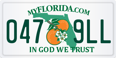FL license plate 0479LL