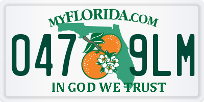 FL license plate 0479LM