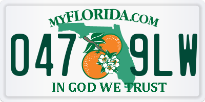FL license plate 0479LW