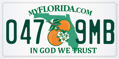FL license plate 0479MB