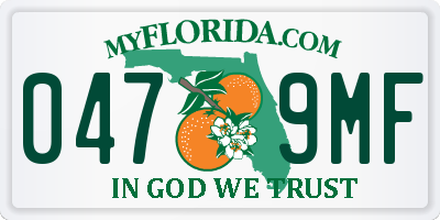 FL license plate 0479MF