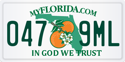 FL license plate 0479ML