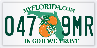 FL license plate 0479MR