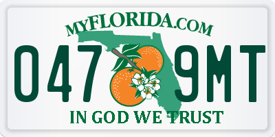 FL license plate 0479MT