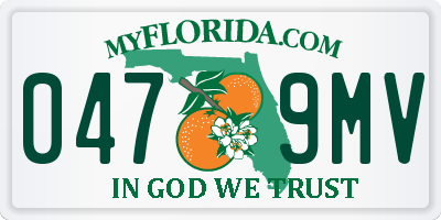 FL license plate 0479MV