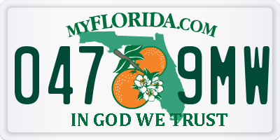 FL license plate 0479MW