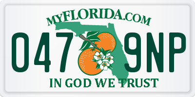 FL license plate 0479NP