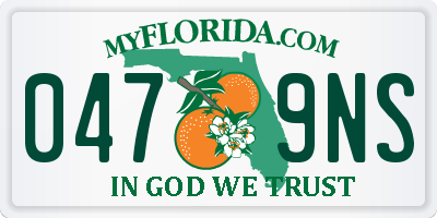 FL license plate 0479NS