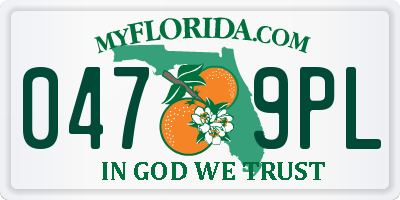 FL license plate 0479PL