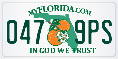 FL license plate 0479PS