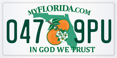 FL license plate 0479PU