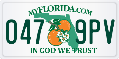 FL license plate 0479PV