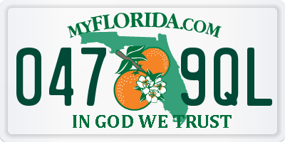 FL license plate 0479QL