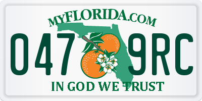 FL license plate 0479RC