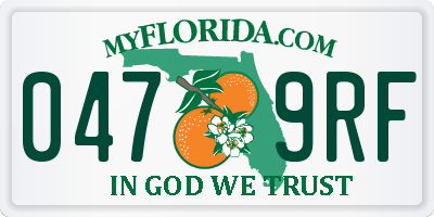 FL license plate 0479RF